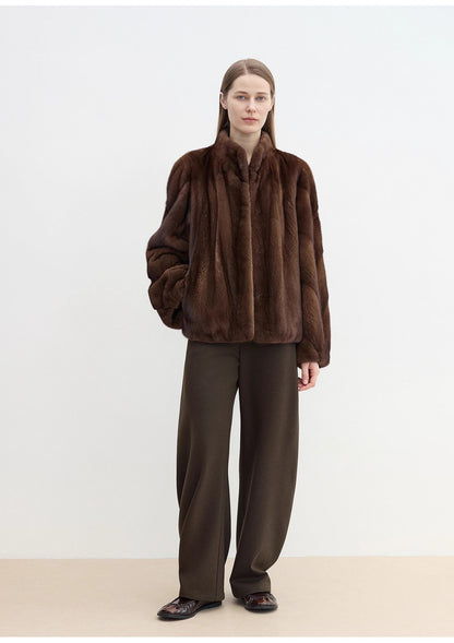 "Nostalgic Stroll" Wool Blended High Waist Curved Scimitar Casual