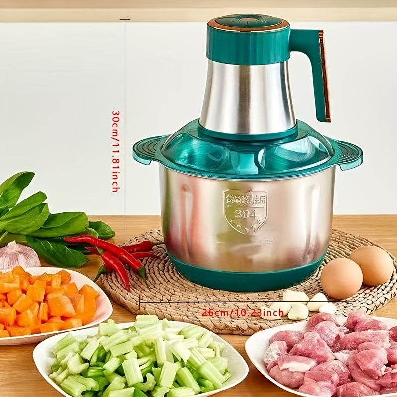 5-Liter Stainless Steel Electric Meat Grinder - 5-Speed Multifunctional Kitchen Machine, Heavy-Duty Equipment for Home Cooking and Parties, 220V Battery Not Required C Plug | Modern Appliance & Durable Tool
