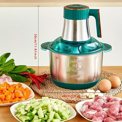 5-Liter Stainless Steel Electric Meat Grinder - 5-Speed Multifunctional Kitchen Machine, Heavy-Duty Equipment for Home Cooking and Parties, 220V Battery Not Required C Plug | Modern Appliance & Durable Tool
