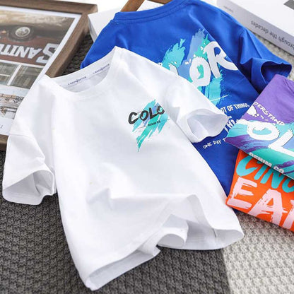 Boy's Short Sleeve T-Shirt Children's Half Sleeve Top