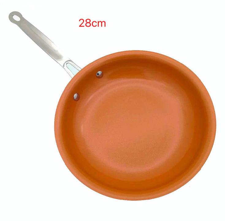 Metallic Paint Aluminum Frying Pan and Skillet