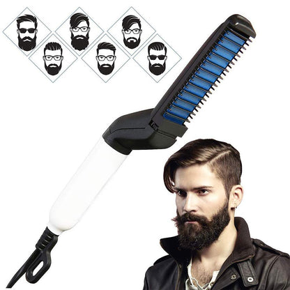 Lisseur pour barbe et cheveux pour hommes (peigne de modelage