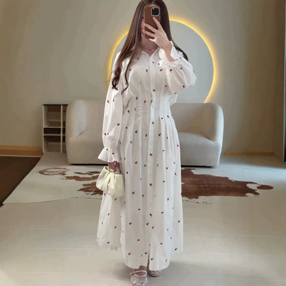 robe à revers à manches longues