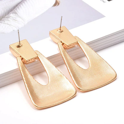 New Gold Color Metal Dangle Drop Earrings Jewelry Accessories For Women Fashion Trend Pendientes Bijoux Christmas Gift