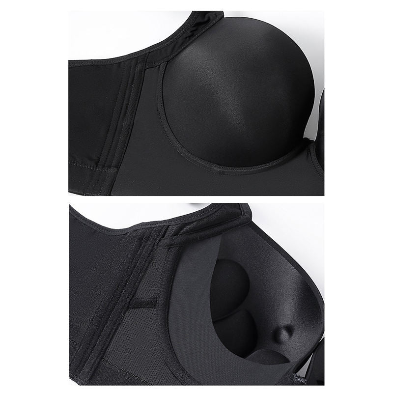 Large Size Seven-Breasted Full-Cup Underwear Women's No Steel Ring Gathered Top Collection Pair Breast Bra DE