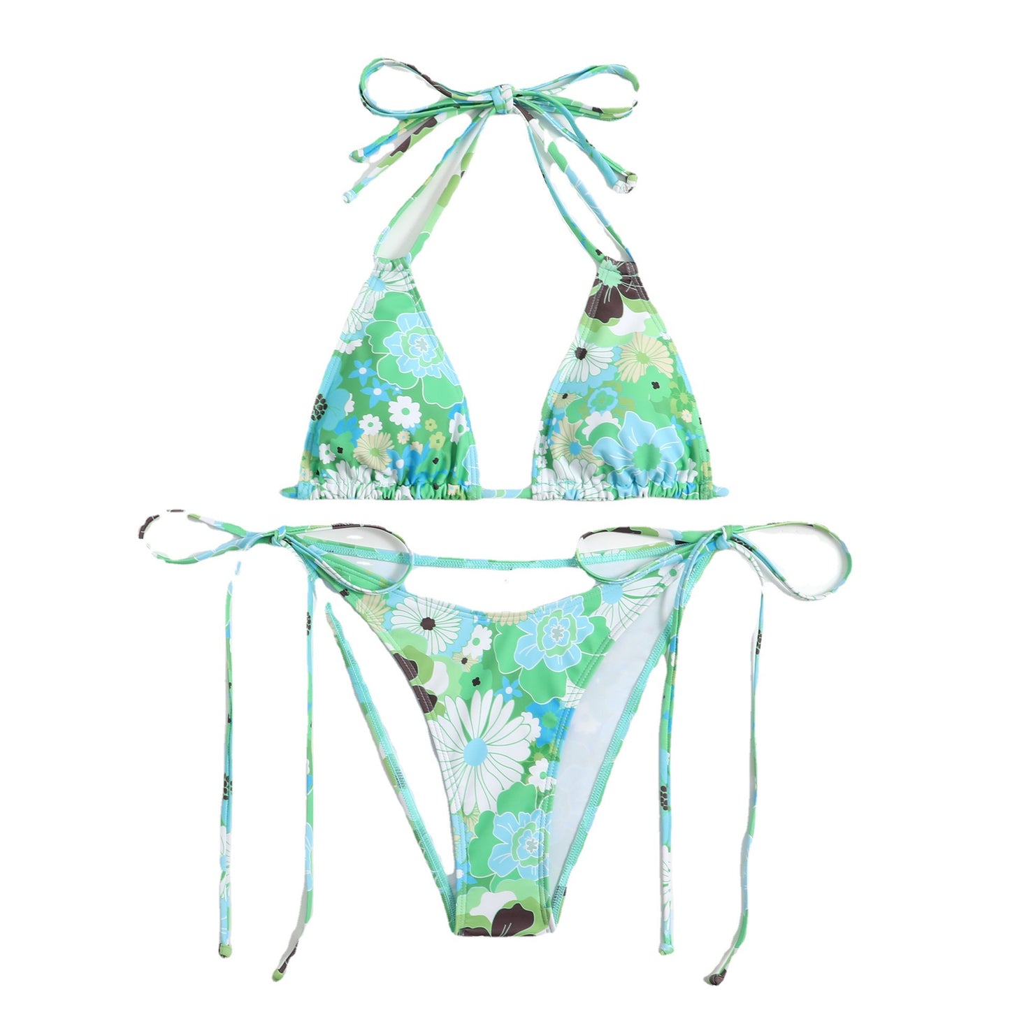 Women's Bikinis with Hanging Neck and Strap Patterns