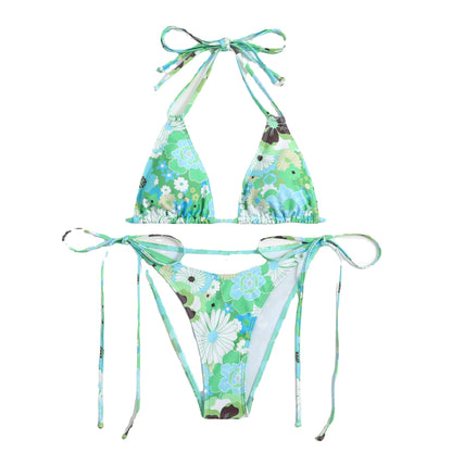 Women's Bikinis with Hanging Neck and Strap Patterns