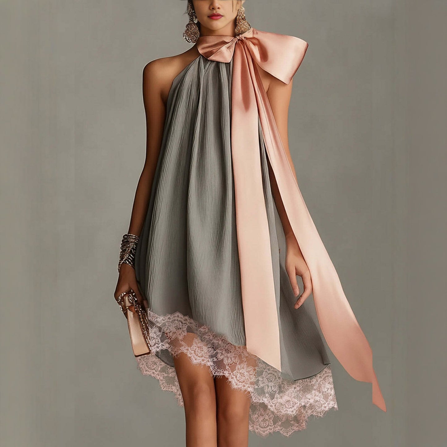 Style Strapless Printed Fitted Slimming Vacation Long Dress for Women