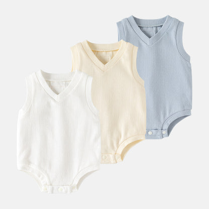 Sleeveless V-neck jumpsuit