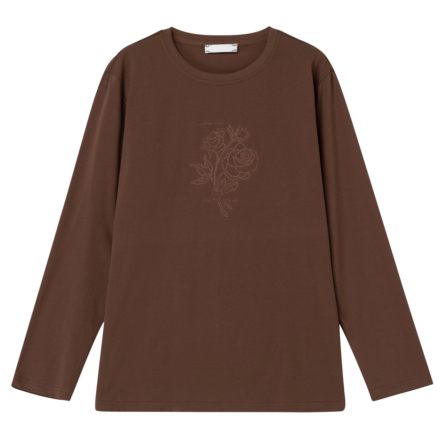 Embroidered long sleeved t-shirt for women