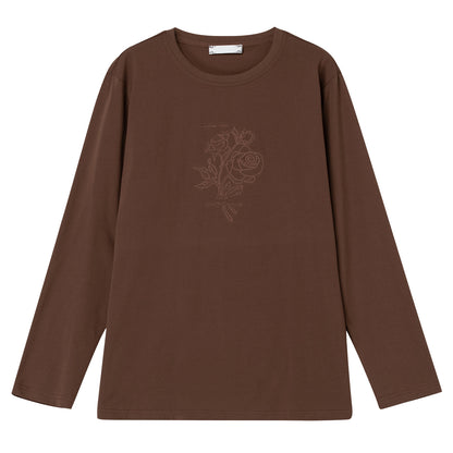 Embroidered long sleeved t-shirt for women