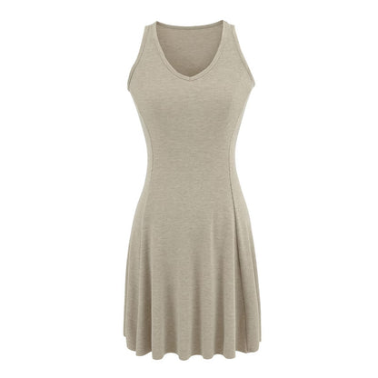 V-neck sleeveless dress