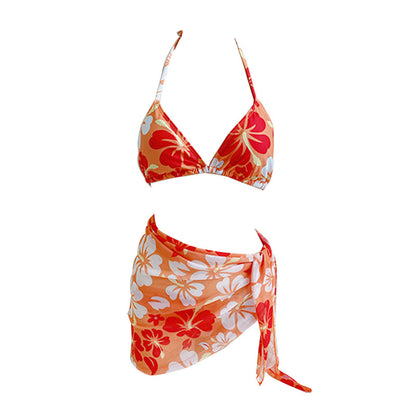 Bikini Swimwear Women's Sexy Triangular Two-Piece Three-Piece Set