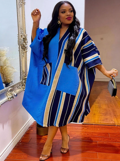 V-neck pocket dress