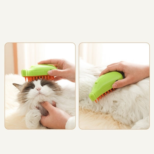 3 In 1 Pet Steam Brush Cat Dog Cleaning Steamy Spray Massage Beauty