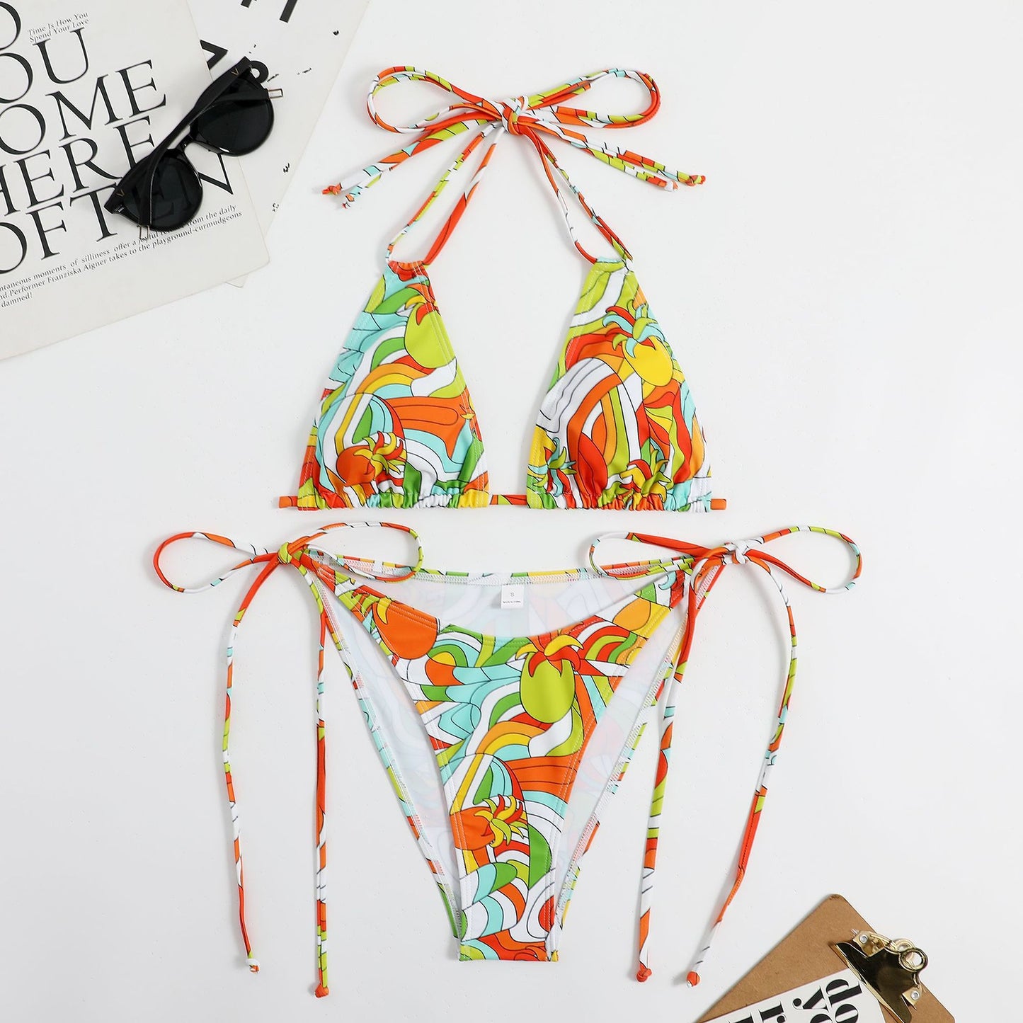 Women's Bikinis with Hanging Neck and Strap Patterns