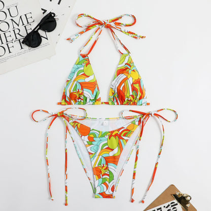 Women's Bikinis with Hanging Neck and Strap Patterns