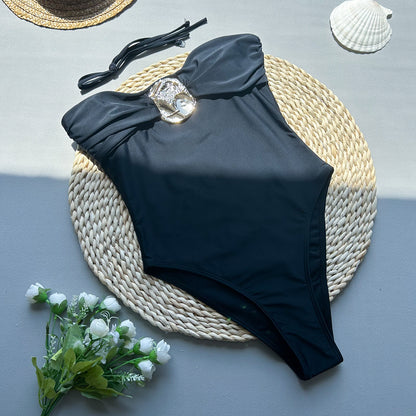 One-Piece Swimsuit Women's  Bikini Sexy Halter Swimwear Wholesale Bikini