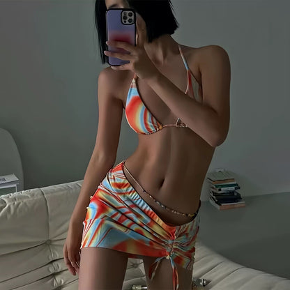Women's Sexy Three-Piece Separated Set Beach Vacation Swimwear