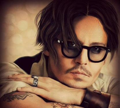 Fashion Johnny Depp Style Round Sunglasses Clear Tinted Lens Brand Design Party Show Sun Glasses Oculos De Sol