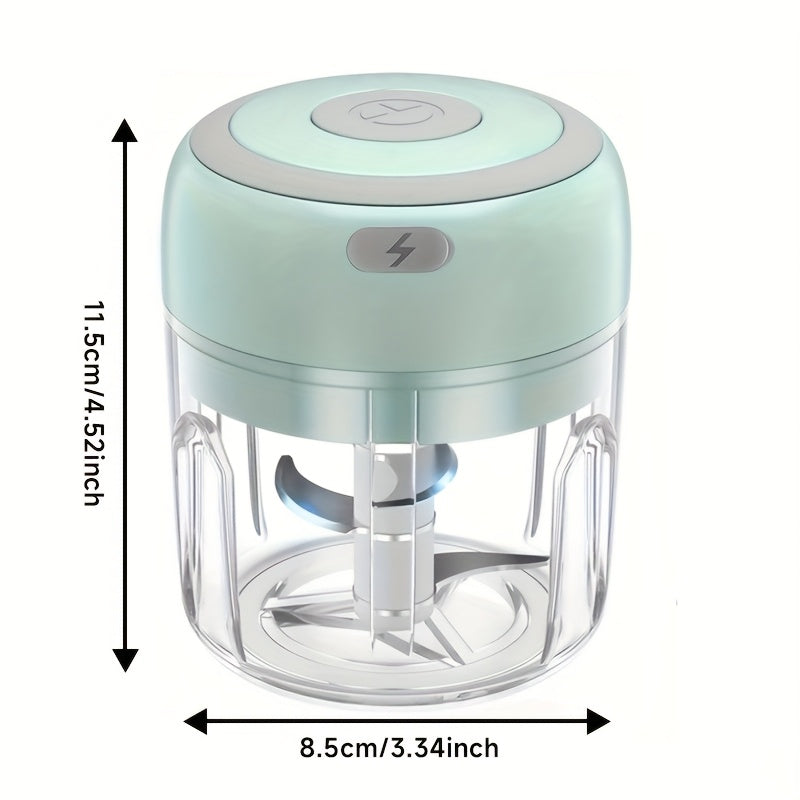 Electric Food Chopper (280ml), Mincer Electric Food Processor, Cordless Meat Grinder. Portable, Rechargeability, Suitable for Vegetables, Peppers, Onions, Seasonings, Nuts