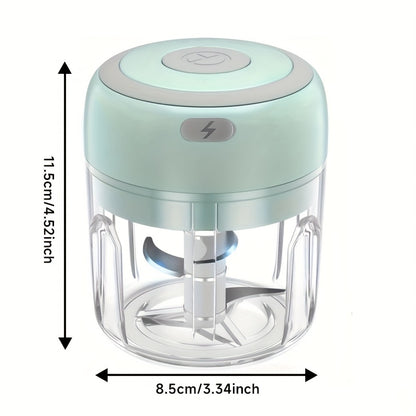 Electric Food Chopper (280ml), Mincer Electric Food Processor, Cordless Meat Grinder. Portable, Rechargeability, Suitable for Vegetables, Peppers, Onions, Seasonings, Nuts