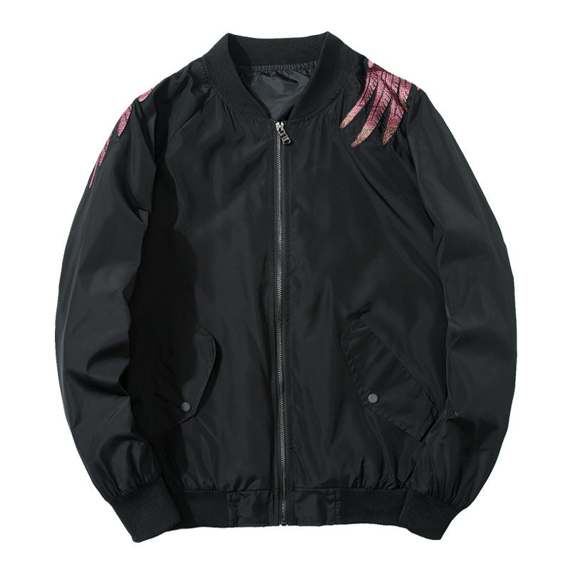 Street Style Yokosuka Embroidered Jacket Men's Ukiyo-e Phoenix Embroidery Baseball Jacket MA-1 Jacket