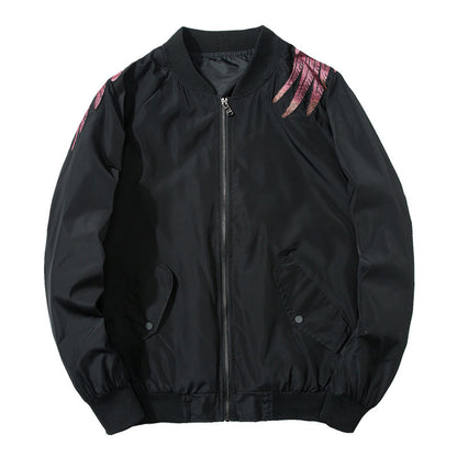 Street Style Yokosuka Embroidered Jacket Men's Ukiyo-e Phoenix Embroidery Baseball Jacket MA-1 Jacket