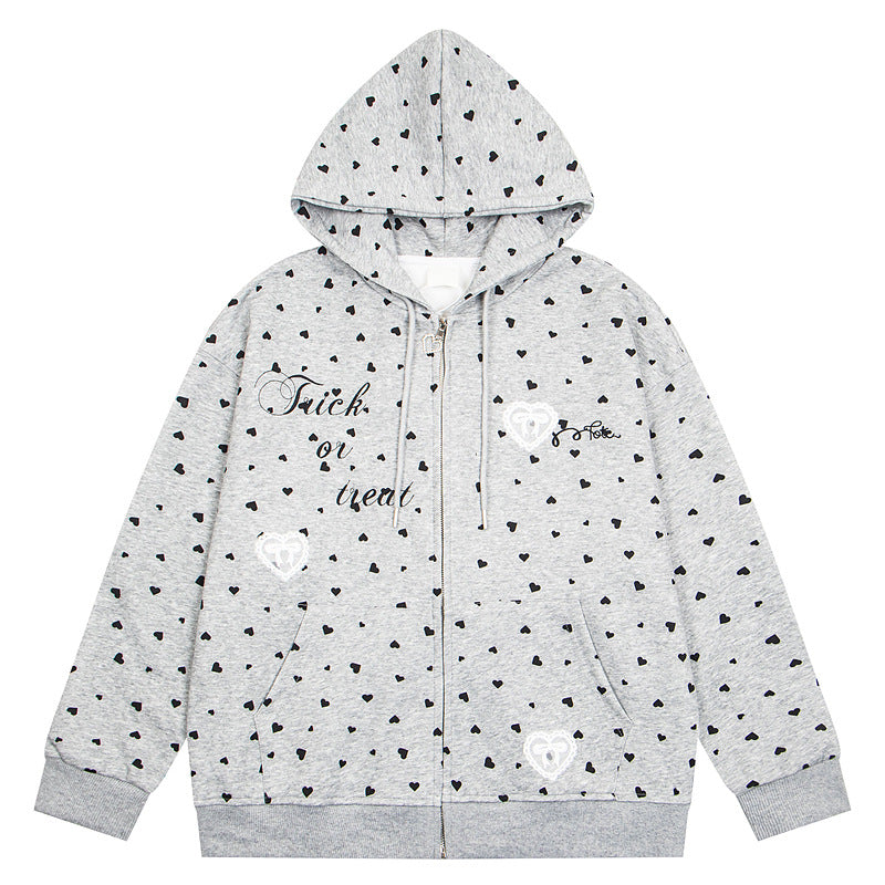 gilet cardigan à pois Love, veste rétro