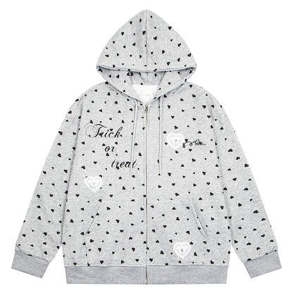 gilet cardigan à pois Love, veste rétro