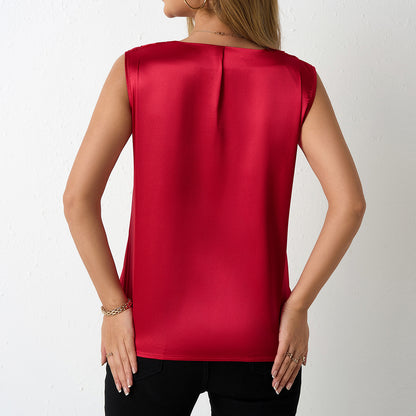 V-neck sleeveless top