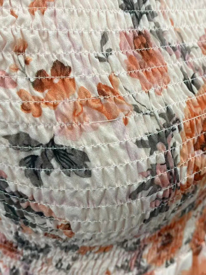 Smocked Floral Square Neck Cami Dress