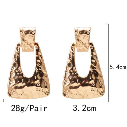 New Gold Color Metal Dangle Drop Earrings Jewelry Accessories For Women Fashion Trend Pendientes Bijoux Christmas Gift