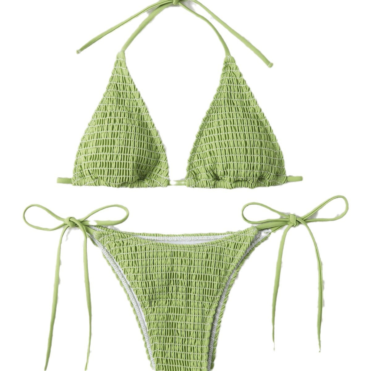 Bikinis Embracing Multi Needle Split Swimsuit Female