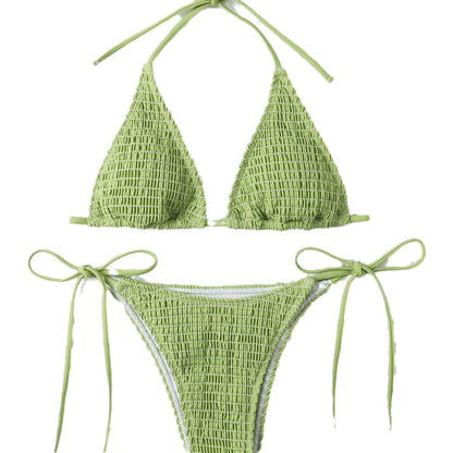 Bikinis Embracing Multi Needle Split Swimsuit Female