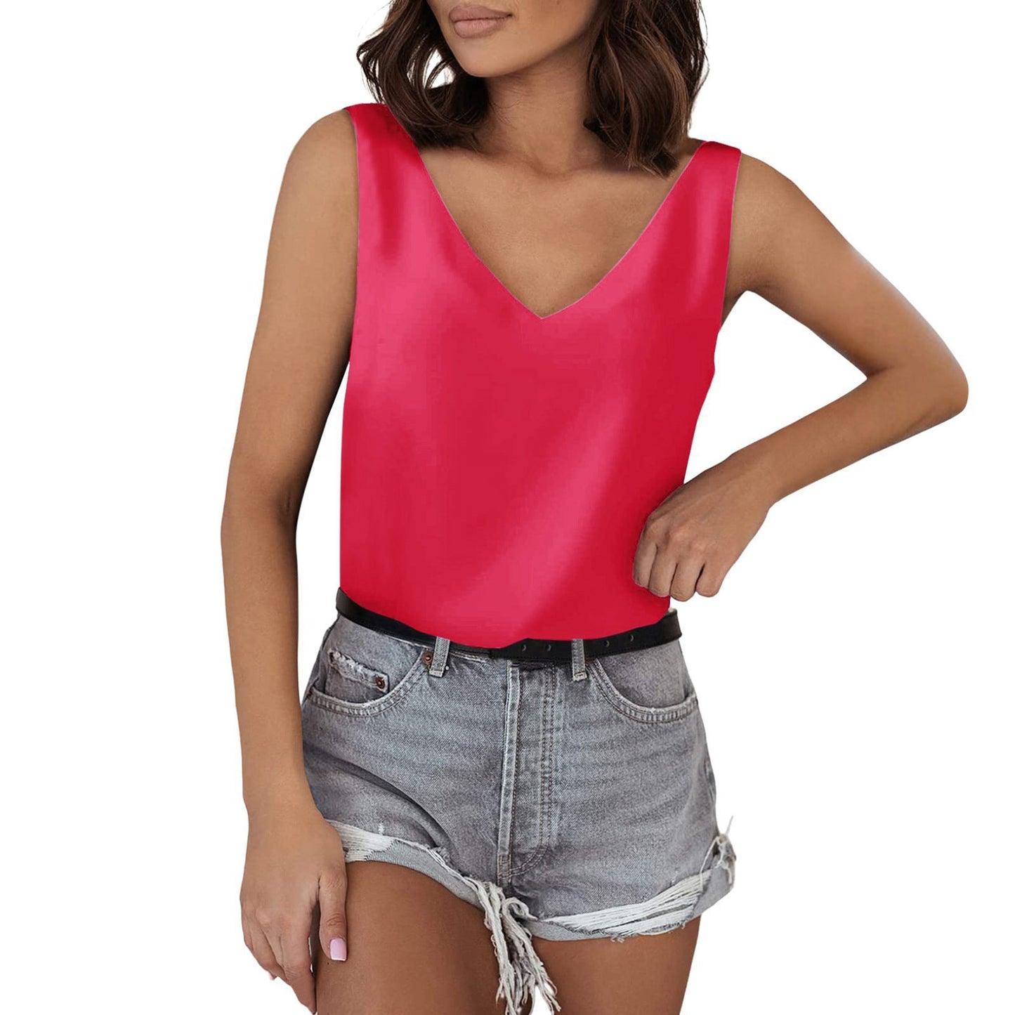 V-neck sleeveless top
