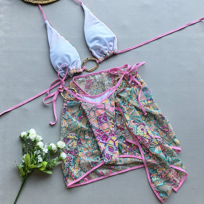 Three-Piece Bikini  Sexy Bikini Women's Swimsuit Separate Pieces