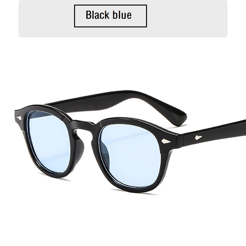 Fashion Johnny Depp Style Round Sunglasses Clear Tinted Lens Brand Design Party Show Sun Glasses Oculos De Sol