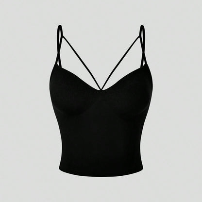 V-neck sleeveless top