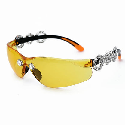 Sunglasses Women Men Fashion Personality Windshield UV Protection Blu Yellow UV400 Mirror Feminino De Sol Gafas