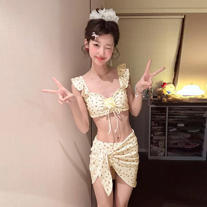 One-Piece Swimwear Women's Sexy Bikini Three-Piece Set
