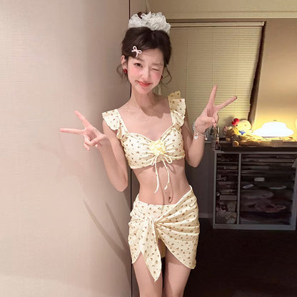 One-Piece Swimwear Women's Sexy Bikini Three-Piece Set