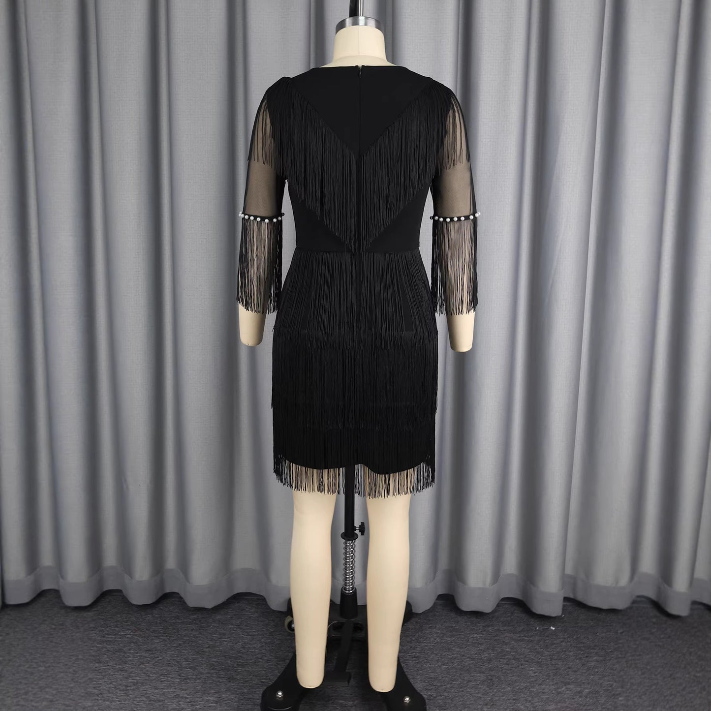 Tassel V-neck dress