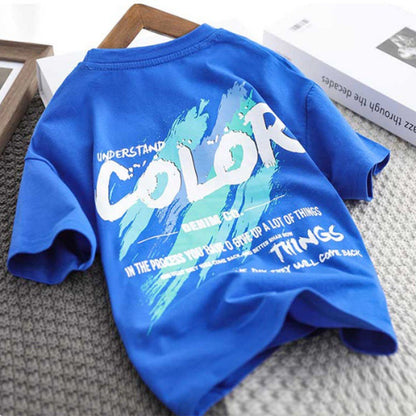 Boy's Short Sleeve T-Shirt Children's Half Sleeve Top