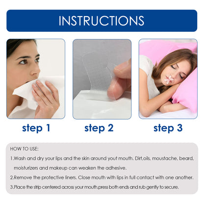 South Moon Anti-Snoring Patch, Closed Mouth Patch For Adults Stop Snoring At Night Patch For Breathing To Prevent Snoring When You Sleep With Your Mouth Open