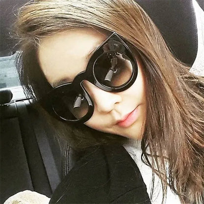 Psacss Vintage Cat Eye Sunglasses Women Gradient Lens Cute Large frame Sun Glasses Luxury Brand Designer oculos de sol feminino