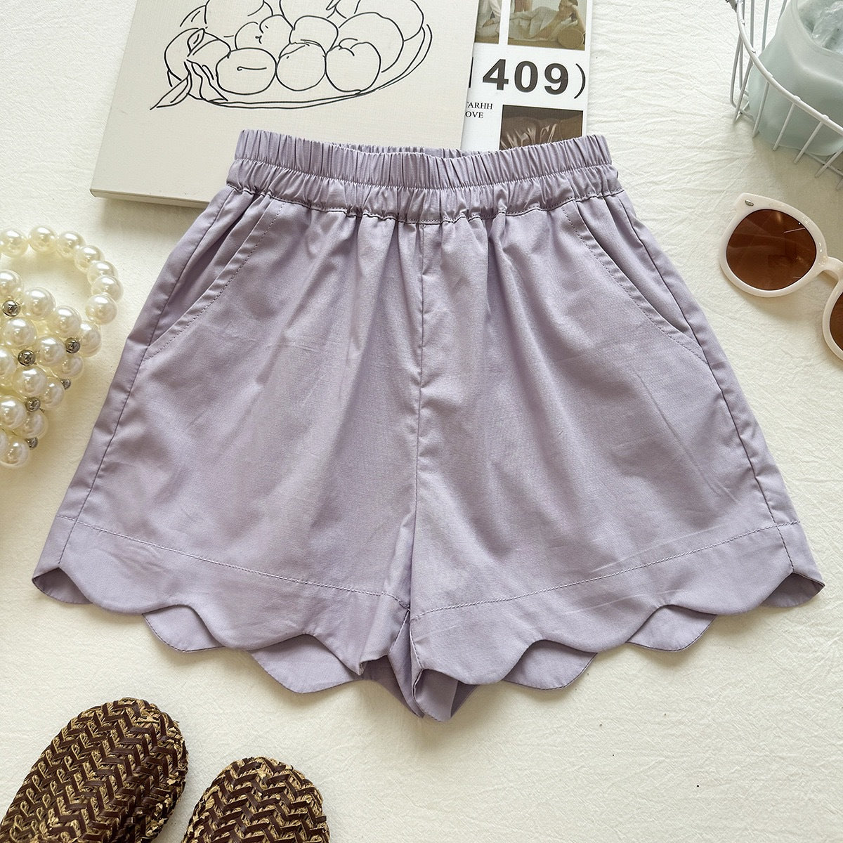 Summer Girls' Set New Lace Floral StrapShorts Two-Piece Outfit Vacation Style