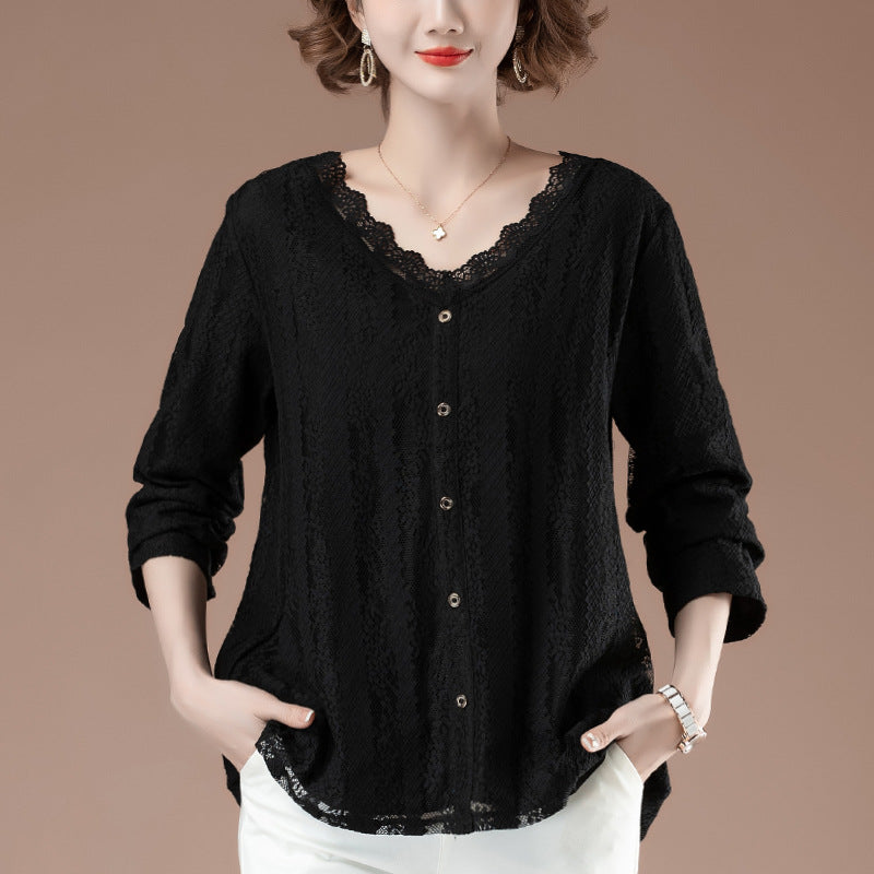 V-neck lace top