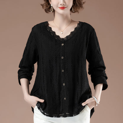 V-neck lace top