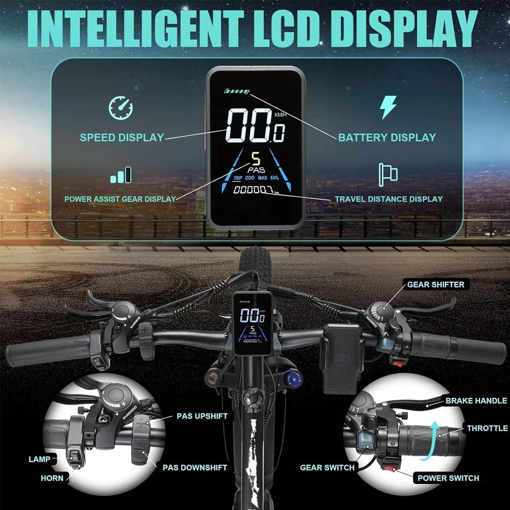 KETELES k800 vélo électrique à double moteur adulte 2000W, batterie 23AH, VTT électrique à gros pneus 26*4.0.